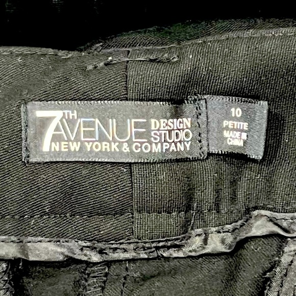 New York & Co 7th Ave Black Wide Leg Pants Size 10 Petite Women’s - Picture 2 of 5